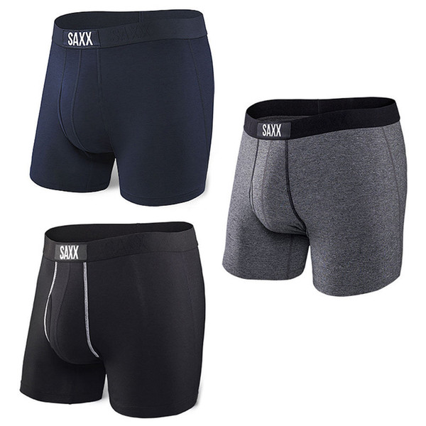 Promotion!SAXX Men's Underwear VIBE Modern Fit/ULTRA boxer Comfortable Ultra underwear men boxer 95% viscose, 5% spandex free shipping