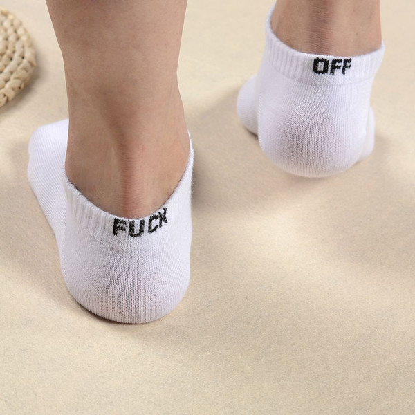 fashion Invisible Socks Letter 