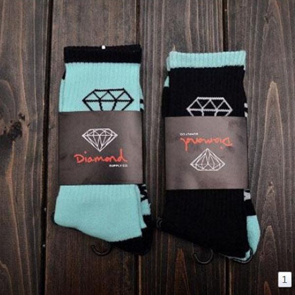 Men Cotton Black/blue Coolmax Diamond Socks High Quality Men High Socks Happy Coolmax Socks free ship