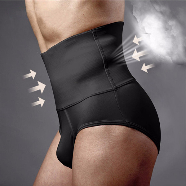 Men Butt Lifting Underwear High Waist Modeling Shapewear Panties Black Plus Size Shaper Tummy Control Bottom S-3XL