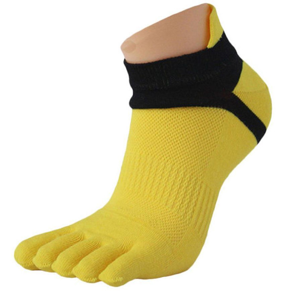 Hot Sale Solid Color Men's Cotton Socks Adults Finger Breathable Five Toe Socks Pure Sock Print Funny men Hosiery