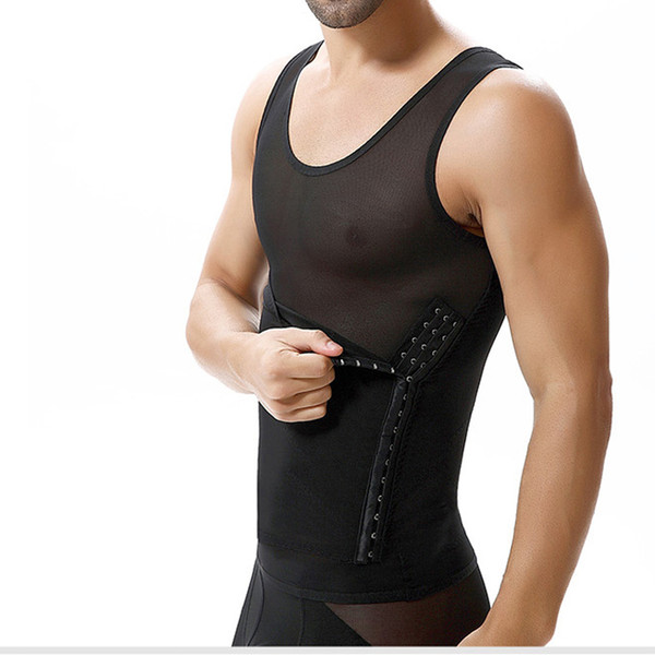 Men sexy HOT Body Shaper mesh Vest Waist Cincher Tummy Control Slimming Belly Shaper Underwear Girdles Shapewear breathable