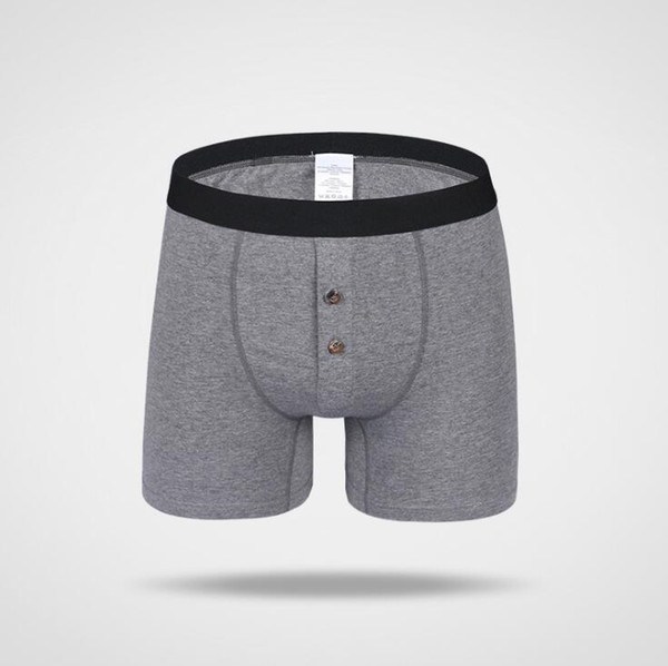 Button Cotton Comfortable Long Leg Men's Boxers Shorts Button Front Open Male Underpants Man Underwear M-XXXL