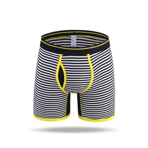 Hight Quality Men's Male Underwear Extra long Men's Boxers Men's Shorts Cotton Stripe Underwear underpants 8 Colors M-3XL