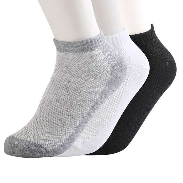 20Pcs=10Pair Solid Mesh Men's Socks Invisible Ankle Socks Men Summer Breathable Thin Boat Size EUR 36-44 cheap price Rated