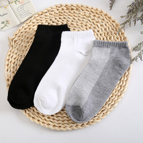 Wholesale- 10 Pieces/ Lot Plus Size Black White Colors Men's Sock Quality Casual Summer Breathable Fitted Mesh Socks For Men Free Shipping