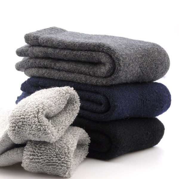 Mens Thicken Thermal Wool Cashmere Casual Winter Warm Socks