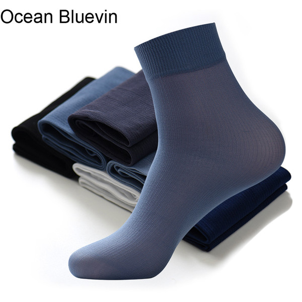 Hot Sale New Mens Summer Autumn Socks Male Business Casual Meias Black Blue White 5 Colors Comfortable Breathable Cool Thin Sock