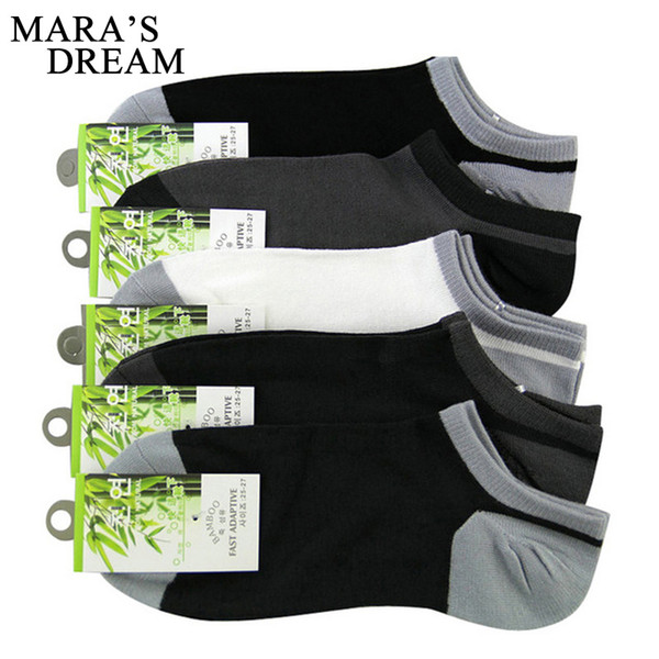 Mara's Dream 6pcs=3pairs/lot summer men's bamboo fibre invisible boat socks ankle socks male fashion sock slippers