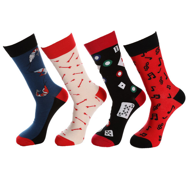 Cute Happy Socks Men Short Cotton Socks With Print Casual Harajuku Designer Art Female Fashion For Couple Funny