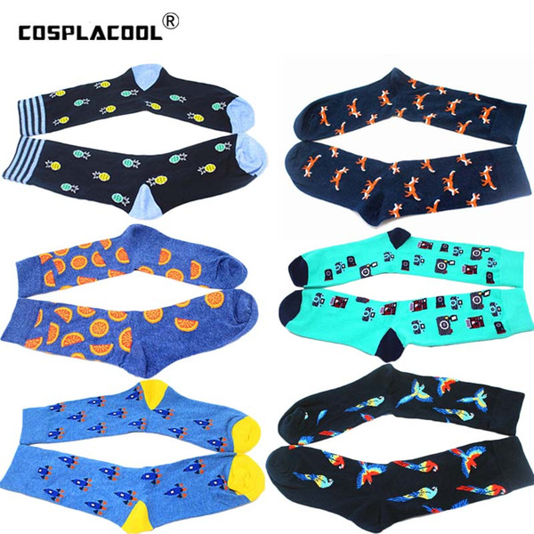 Cool Novelty Funny Socks Creative Pug Harajuku Happy Cute Socks Men Dress Wedding Cotton Big Size Clacetines Divertidos