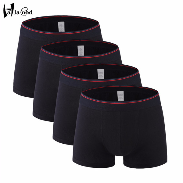 Hot Fashion Panties Mens 4Pcs\lot Underwear Soft Boxers Cotton Boxer Men Solid Boxer Shorts Plus Size Boxers Mens Underwear Lot