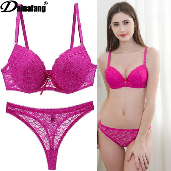 Foreign Trade Sexy Drill Decoration Lace Bra Suit Overgather Ladies Bra Underwear Wih Quick Selling Explosion