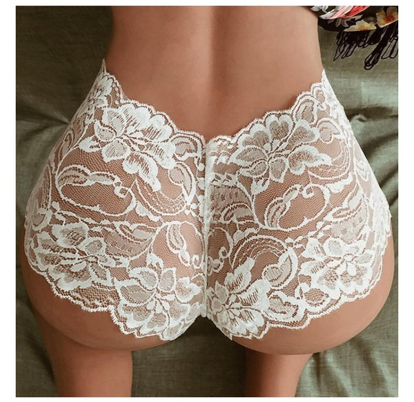 Women Floral Lace Sexy Elastic Waist See Through Seamless Underwear