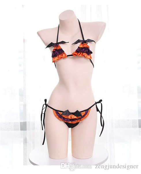 Womens Halloween Designer 2Pcs Sexy Set Style Bikini Fashion Fesvital Designer Female Clothing Underwear Casual Apparel