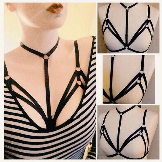 Sexy underwear Hollow Alluring Elastic Bra Strappy Out Bustier Lingerie women