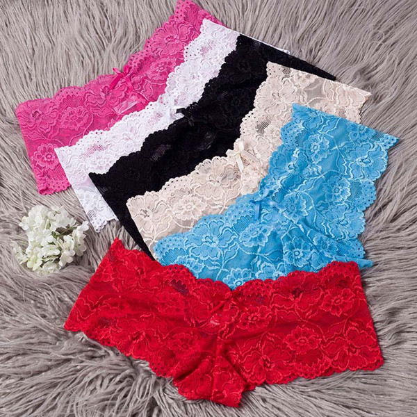 New Lace Briefs Panties Women Sexy Bikini Underwear Woman sexy lace Erotic Lingerie black white red color drop ship