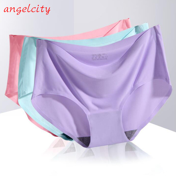 Hot Ice Silk Seamless Women's Underpants One-piece Panties Breathable Waist sexy Women's Panties Women Soft Underpants Smooth and tender