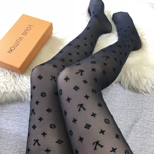 Luxury Brand Stockings For Women Sexy Black Thin Lady Tights Top Quality Designer Brand Female Socks