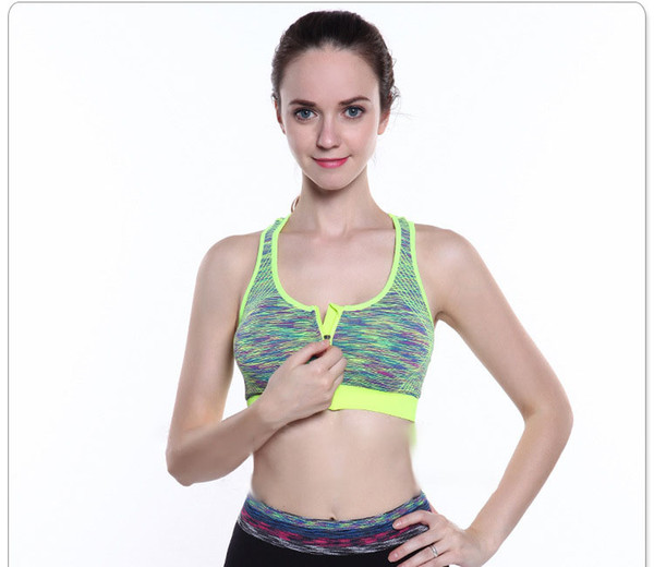 2019 New Real Sport Bar for Women Yoga Bra Padded Shirts Vest Breathable Running Fitness Gym Sports Pink Underwear Ladies Tank Crop Tops