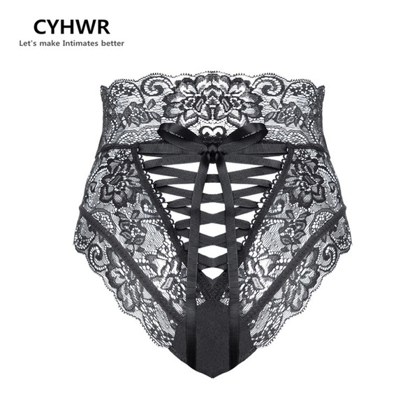 CYHWR Fashion Sexy Panties Women's Bandage Underpants Seamless High Waist Lace Hollow Out Women Underwears Briefs