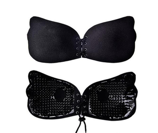 HOT Women Push Up Bra Front Closure Self-Adhesive butterfly Silicone Gel Invisible Bra Seamless Strapless Backless Bra A B C D free ship