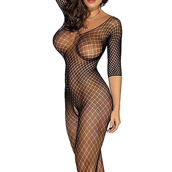 Sexy Lingerie Hollow Harnesses Fishnet Bodystockings Babydoll Open Crotch bodysuit Lingerie Sexy Fishnet Crotchless Onesie Apparel Intimates