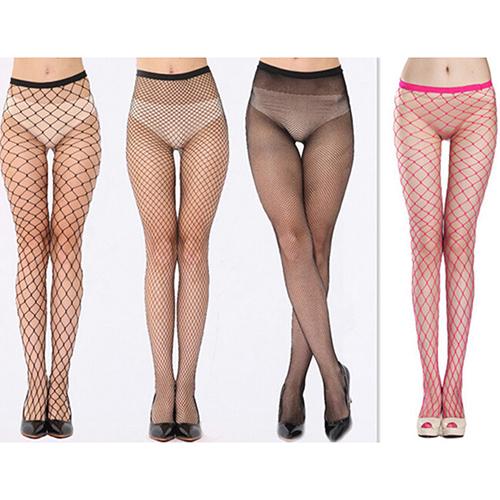 Women Sexy Fishnet Hollow Pantyhose Punk Stockings Stretchy Tights One Size