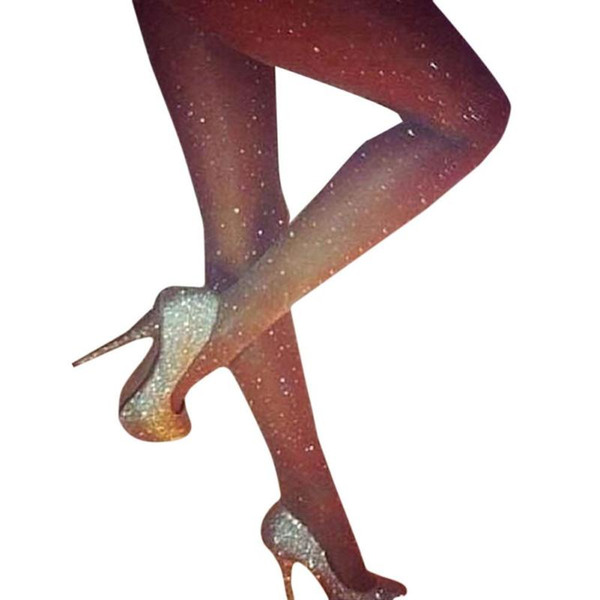 Sexy Women Pantyhose Full Stars Sequined Stretchable Female Fitness Mesh Fishnet Tights Prevent Hook Silk Nylons Medias Femme Z3