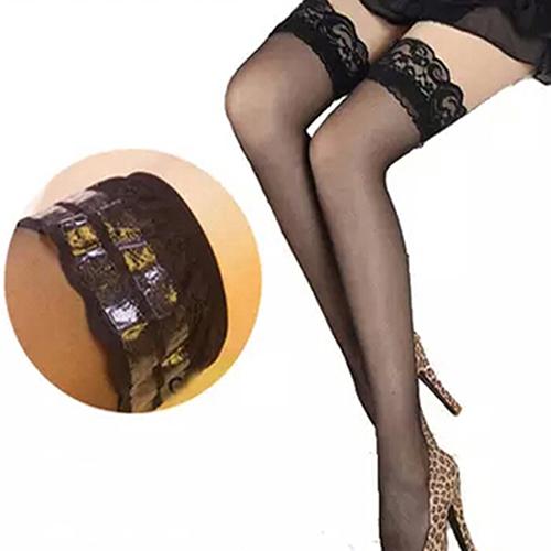 New Hot Women's Sexy Lace Top Silicon Strap Anti-skid Thigh Nightclub High Stockings