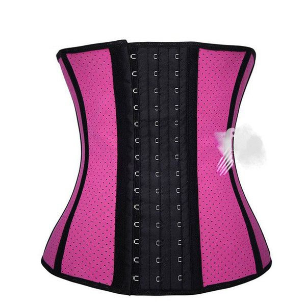 Wholesale- Hot Body Shaper Women 9 Steel Boned Latex Waist Trainer Corset Breathable Waist Slimming Corset Blet Gaine Amincissante Ventre