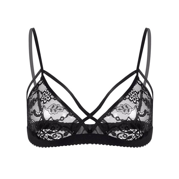 Wholesale-Free Shipping 2016 New Hot Trendy Fancy Women Fashion Sexy Sheer Lace Bra Top Bralette New