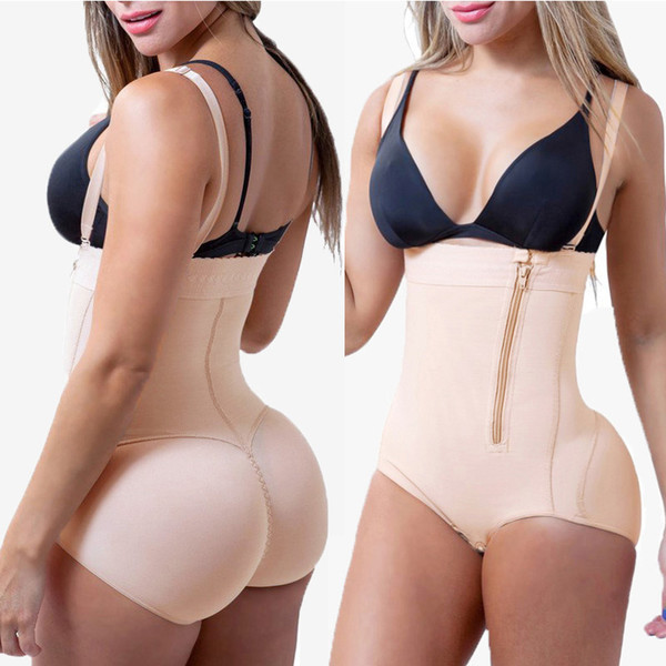 Zipper Bustier Slimming Women Body Shapers High Waist Spandex Charming Underbust Control Shaping Waist Trainer Butt Lifter Shapewear