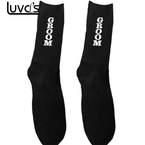 LUVCLS 1pair New Funny Men Socks Fashion Wedding Cotton Socks High Quality Casual Soft Lovers Funny