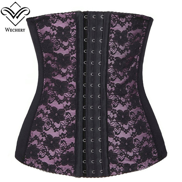 Plus Size Waist Trainer Corset Steel Boned Waist Cincher Body Shaper Lace Waist Training Corsets Tight Lacing Slimming Shaperwear