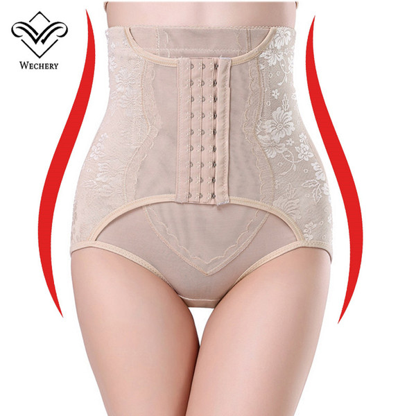 Wechery Waist Trainer Control Panties Women Body Shaper bottom Stretchy Butt Lifter High Waist Slimming Underwear 3 rows hooks