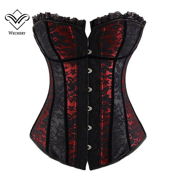 Wechery Steampunk Corset Sexy Gothic Clothing Corsets Women Bustiers Tops Lace up Corzzet Sexy korset Corsage Corselet Clubwear