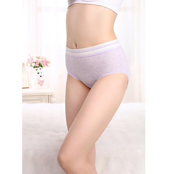 Sexy Fashion Seamless Panties Breathable Waist Color Cotton Simple Summer Thin Section Girl Comfortable Briefs Underwear Mid Waist Panty