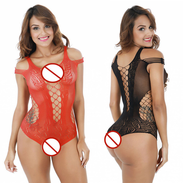 Women Sexy Lingerie Sleepwear Babydoll Fishnet Body stocking Mini Dress Bodysuit Nightwear Underwear