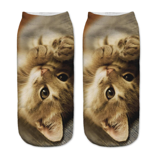 3D Printed Socks Women New Unisex Cute Low Cut Ankle Socks Multiple Colors Women Sock Women's Casual Animal Cats Shape