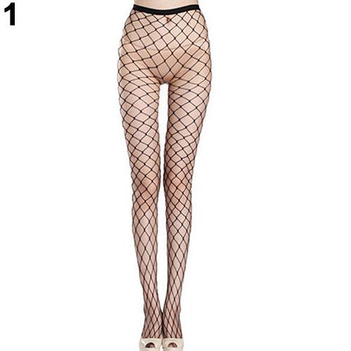 Women Sexy Fishnet Mesh Hollow Pantyhose Slim Punk Stockings Stretchy Tights One Size Fit All