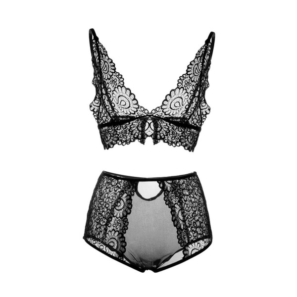 1 Set Spring/Summer Fashion Women Sexy Bra+Soft Panties Set Lace Bra Lingerie Sleepwear Lady Nightwear Underwear