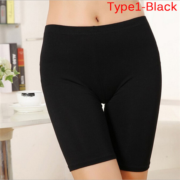 Women Elastic Waist Safety Short Pants Ladies Seamless Underwear Girls Shorts Anti-light Underwears Black/White/Nude