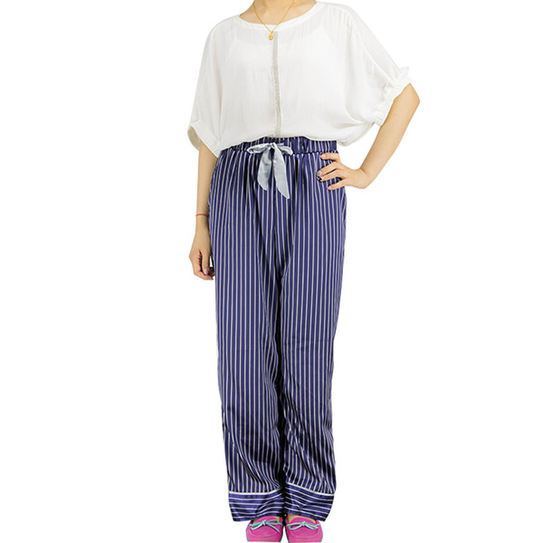 Fashion Women Pijama Pants Satin Pajama Pants Elastic Waist Sleep Women Sleep Pantalons Pajama Bottoms Calca Feminina