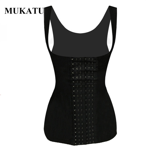 Wholesale- MUKATU 6 Row Hooks Women Waist Trainer Vest Strap Corset Plus Size Body Shaper Corset Slim Shaper Workout Waist Shapewear S-4XL