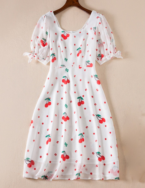 Flower Print Girl Sheath Dress Short Sleeve Casual Dresses 05K843