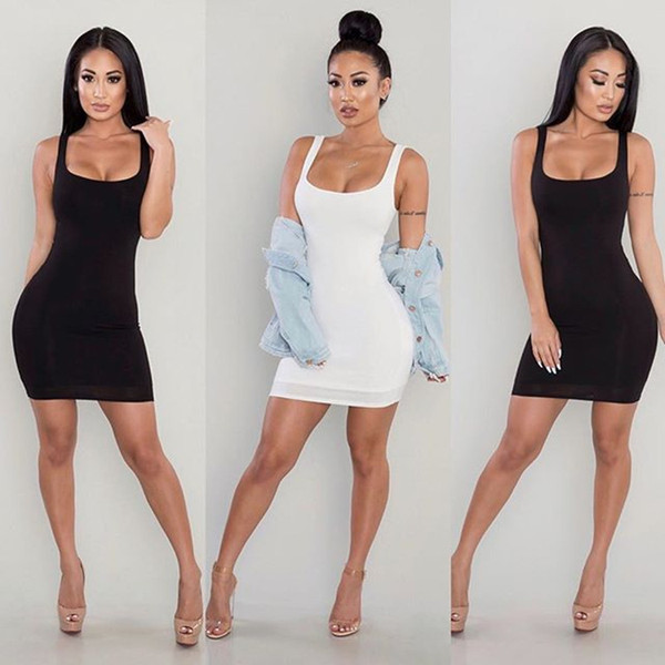 Maikun New Brand Dress for Women Plus Size Sleeveless Skirt Sexy Vest Dress 4 Colors 4 Sizes