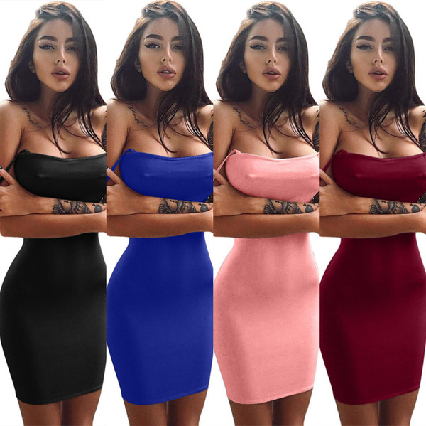 Maikun New Brand Plus Size Skinny Short Skirt Sexy Nightclub Cross Sashes Dress for Women 6 Colors 4 Sizes