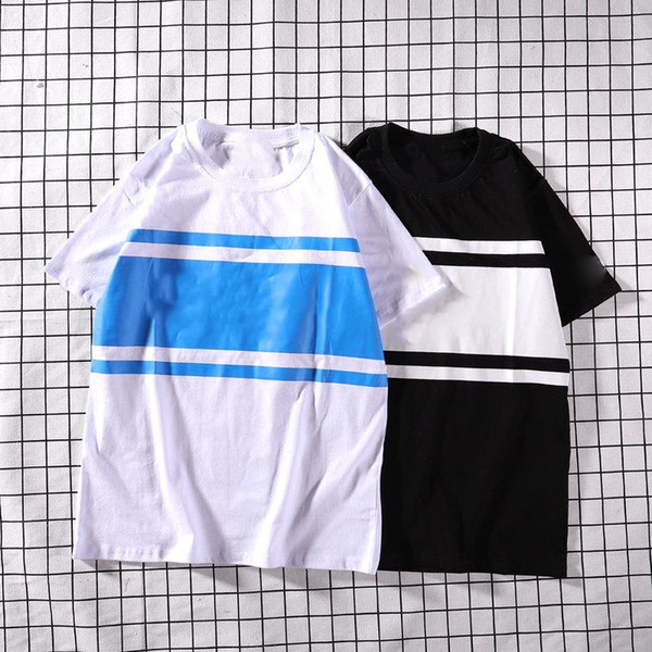 mens designer t shirts Round neck T-shirt new fashion print striped couple shirt men and women summer loose cotton short sleeve