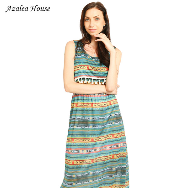 Azalea House women dresses National Summer Autumn New Fashion Sexy Backless Halter Club Dresses Open Fork bohemian dress